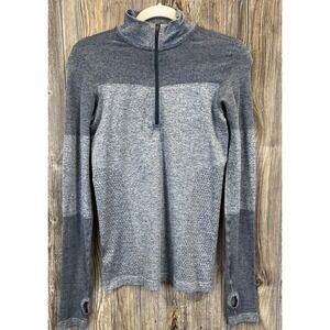 Nike Running 1/4 Zip Warm Up‎ Track Jacket Women's Small Grey Thumb Holes